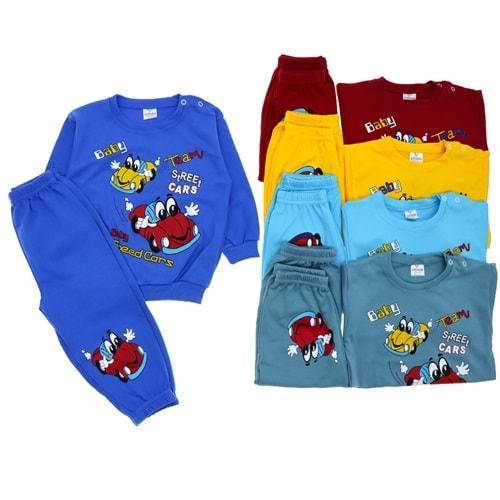 ÇAĞKON 2000 Erkek Çocuk Arabalı Baskılı 2 li Takım 2Yaş