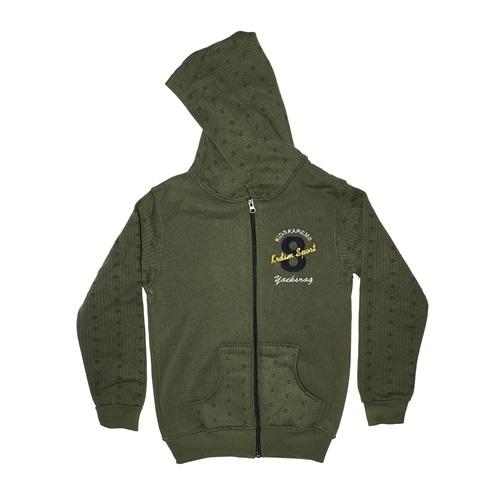 3030 Üç İplik Fermuarlı Kapşonlu Hırka 3-7 Yaş