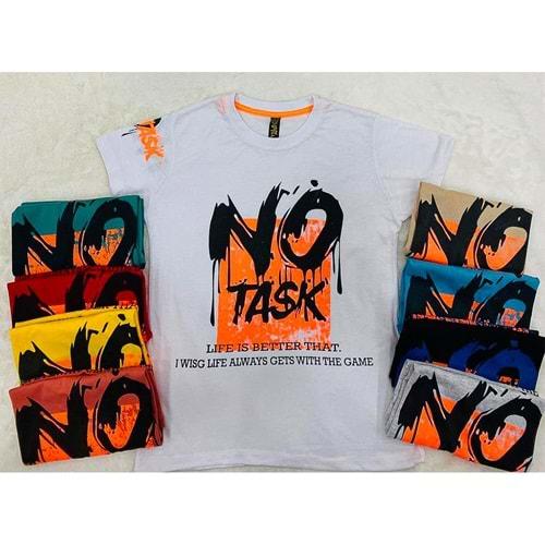 SRC Erkek Çocuk No Task Baskılı Tişört 3-7 Yaş