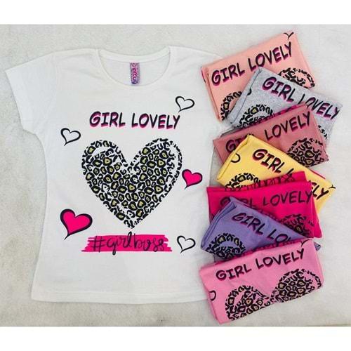 SRC Kız Çocuk Gırl Lovely Baskılı Tişört 3-7 Yaş