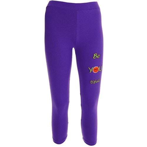 Meleğim 27941 Kız Çocuk You Nakışlı Pullu Tayt 3-6 -7-10 Yaş