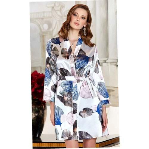 Jeremi 3089 Bayan Saten 2 Li Kısa Gecelik Sabahlık Takım