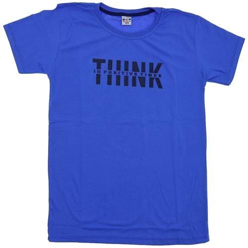 İbocan Erkek Çocuk Opened Think İn Positive Times Baskılı Tshirt 11-14 Yaş