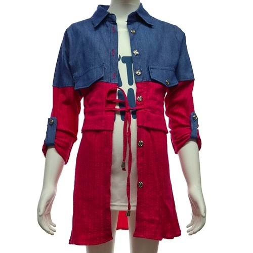 Güldür 9097 Kız Çocuk Gofre Kot İkili Takım 13-16 Yaş