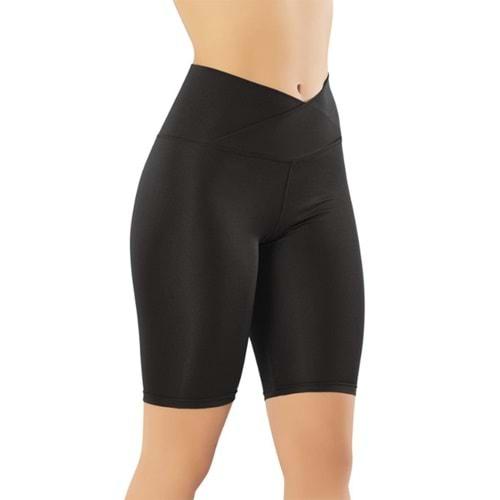 Kota 4112 Bayan Dalgıç Likralı Yüksek Bel Modelli Disko Diz Üstü Tayt 2XL