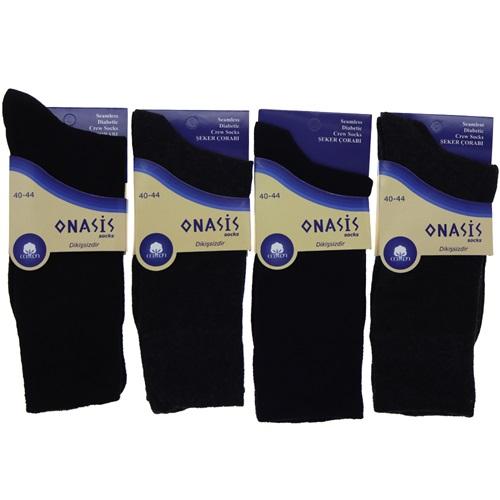 Nasis 3220 Erkek Dikişsiz Koton Diyabetik Çorap