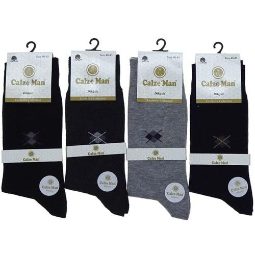 Calze Man 5284 Erkek Dikişsiz Likralı Soket Çorap