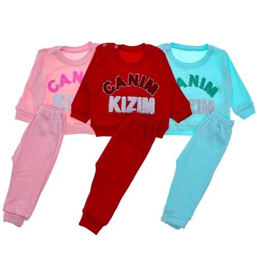 My Oktay 3046 Kız Bebe Canım Kızım Nak Askılı Paketli 2 Li Takım 3-9 Ay