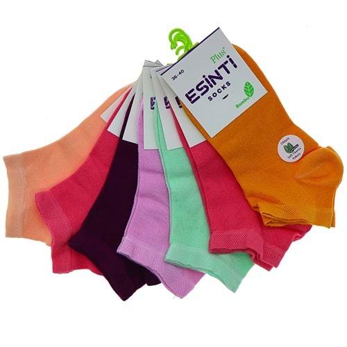 Esinti 0700 Plus Bayan Bambu Dikişsiz Likrlı Patik Çorap