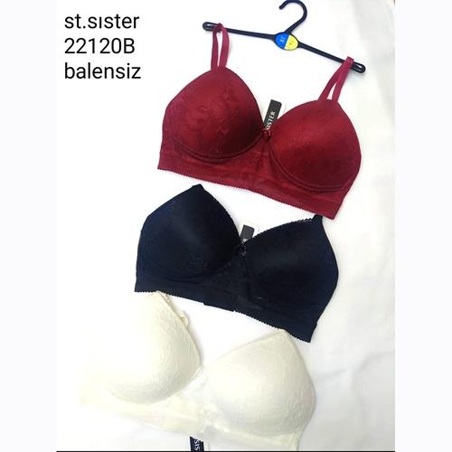 St.SISTER 22120 Bayan Dantelli Desteksiz Telsiz Sütyen 80-90