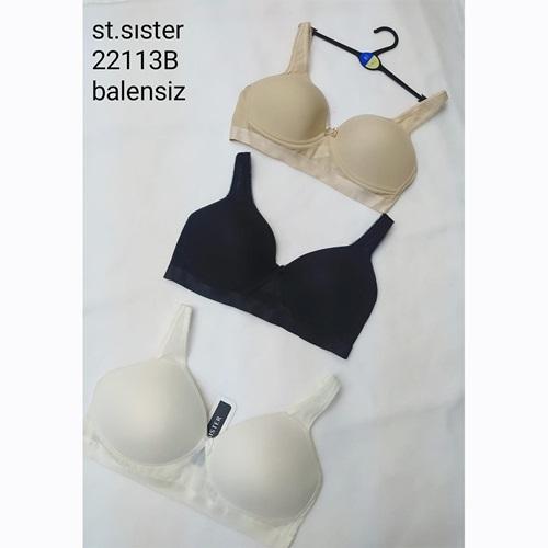 St.SISTER 22113 Bayan Tül Detaylı Desteksiz Telsiz Sütyen 80-90