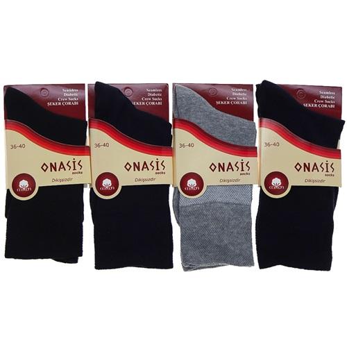Nasis 102 Bayan Dikişsiz Koton Diyabetik Çorap