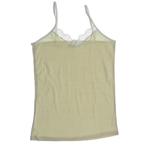 Berat Ayaz Bayan Penye Düz Dantelli İp Askılı Atlet XL-2-XL