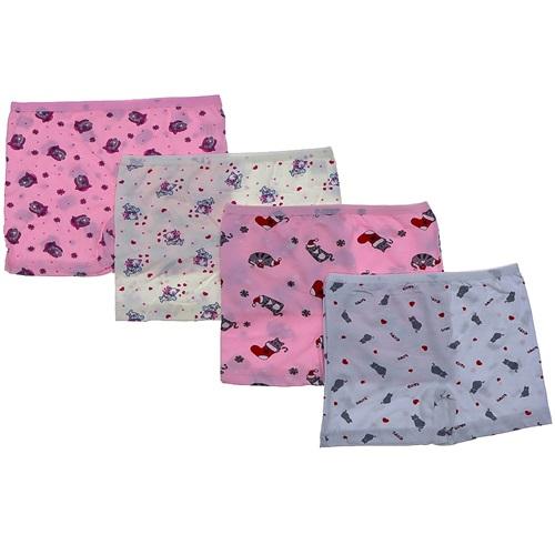 Body Way 0304-0316 Kız Çocuk Penye Empirme Desen Boxer 12 Li - Karışık Renk