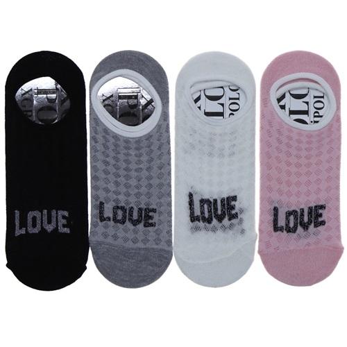 X Gri Polo B-5 Bayan Desenli Yıkamalı Parfümlü 3 Lü Babet Çorap