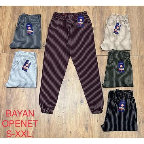 Güler 1377 Bayan Opened Çizgili Eşofman Alt S-XXL