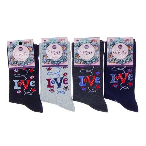 Öz Giray Bayan Desenli Likralı Ekonomik Mevsimlik Soket Çorap