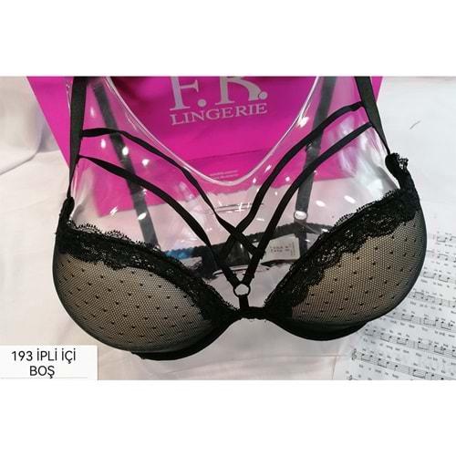 F.K 193 Bayan Ön Çapraz Kenar Dantelli Yarım Destekli Sütyen 75-90