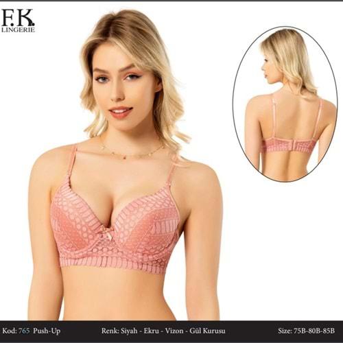 F.K 767 Bayan Dolgusuz Dantelli Sütyen 80-90