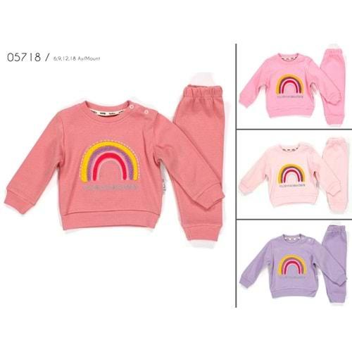 Betüş Kids 05718 Kız Bebe Gökkuşağı Süzine Nak Takım 6-18 Ay