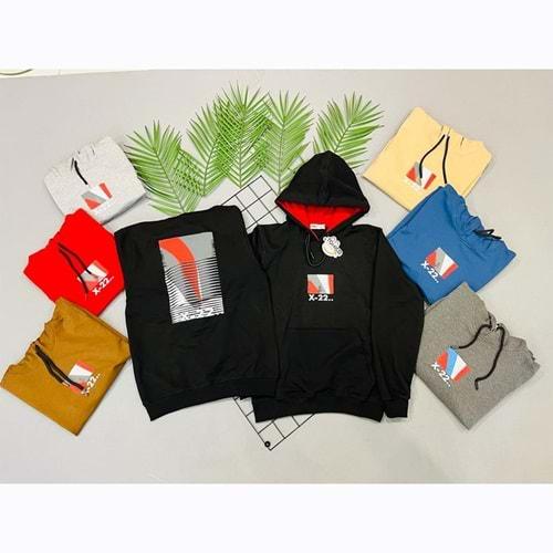 Tomıco 730321 Çocuk Ges Penye XX22 Baskılı Kapşonlu Sweat 13-16 Yaş