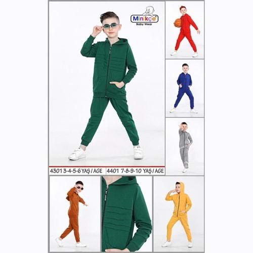 Minikçe 4301 Erkek Penye Çocuk Çımalı Fermurlı Takım 3-6 Yaş