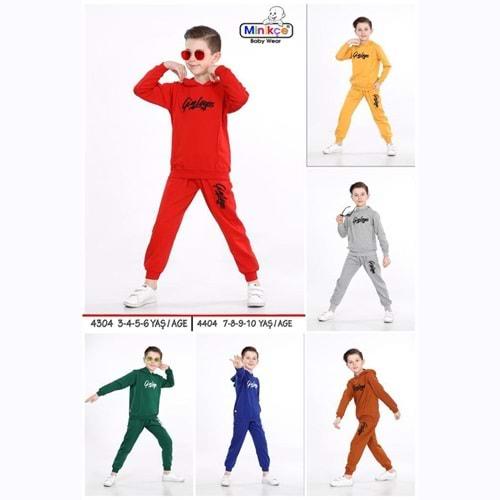 Minikçe 4404 Erkek Penye Çocuk Loops Nakışlı Takım 7-10 Yaş