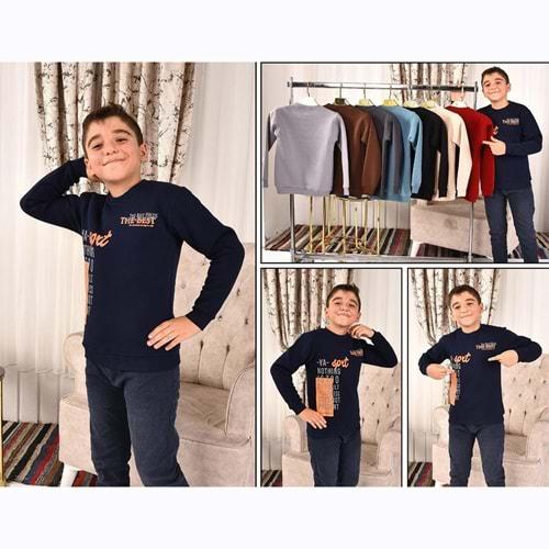 Kardeşler Lıfe Erkek Çocuk 3 İp Sport Baskılı Sweat 9-12 Yaş