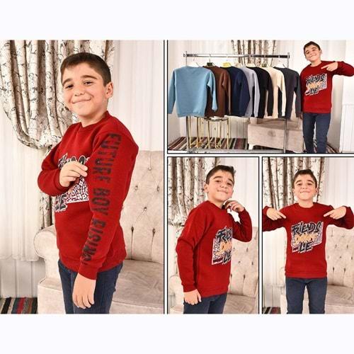 Kardeşler Lıfe Erkek Çocuk 3 İp Friends Dont Le Baskılı Sweat 5-8 Yaş