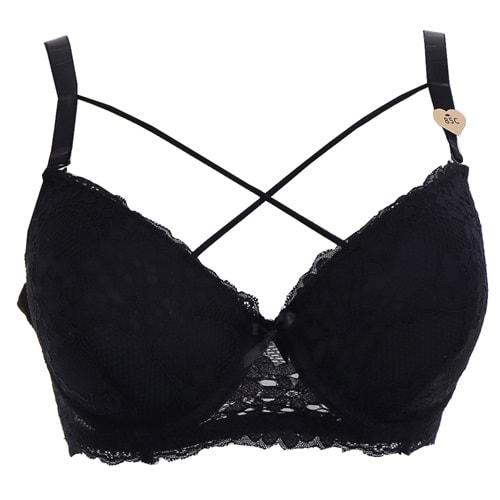 Encici 710-1 Bayan Dantelli Desteksiz Çapraz İpli Sütyen 85-100