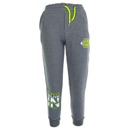 Babılcıx 6457003-1 Erkek Çocuk In Bas 2 İp Şardonlu Yan Cep Eşofman Alt 9-12 Yaş