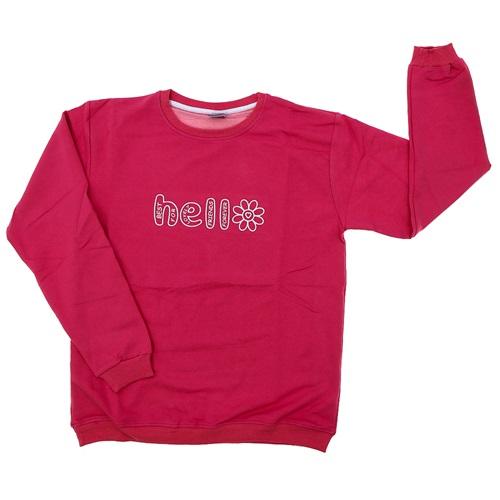 Cicigiy 1029 Kız Çocuk 2İp Hello Enjeksiyon Baskılı Sweat 13-16 Yaş