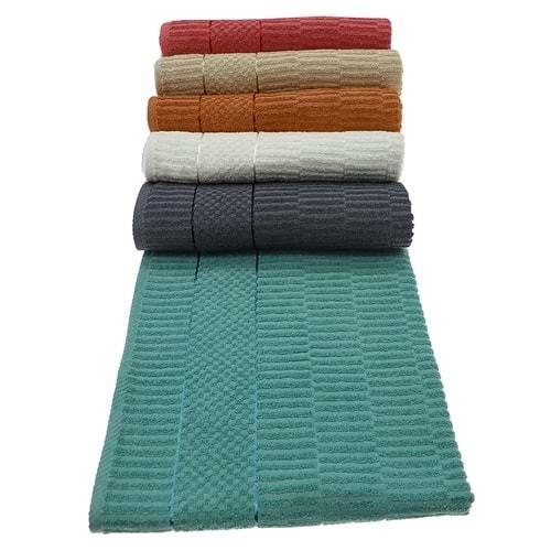 Modamina Lüx Çizgili 2.Varyant Banyo Havlusu 90X150 Cm