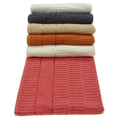 Modamina Lüx Çizgili 2.Varyant Banyo Havlusu 70X140 Cm