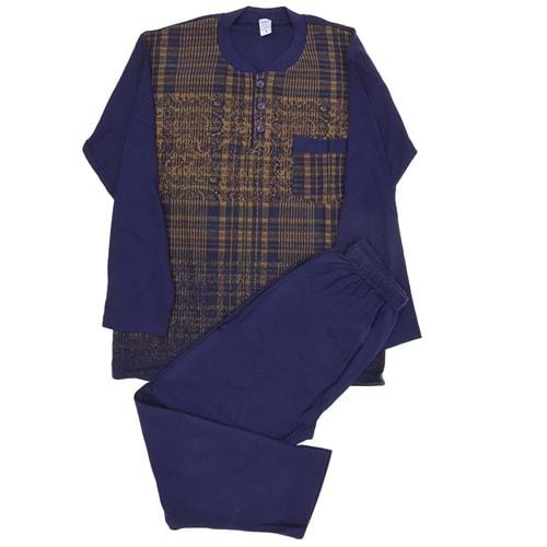 Pijamor 540 Erkek Düğmeli Selanik Battal Pijama Takımı 2-3-4