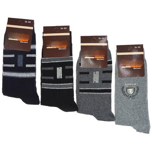 Özmen Erkek Desenli Likralı Garson Soket Çorap