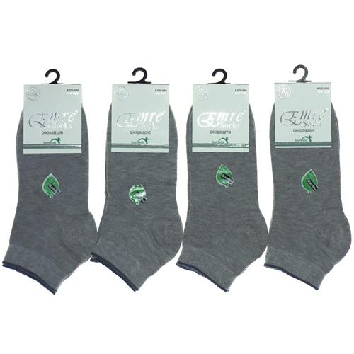 Emre Erkek Düz Likralı Dikişsiz Bambu Patik Çorap