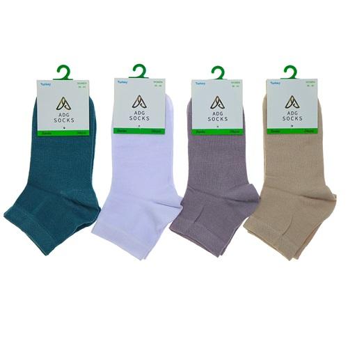 Adg 7001 Bayan Bambu Dikişsiz Likralı Yarım Konç Patik Çorap