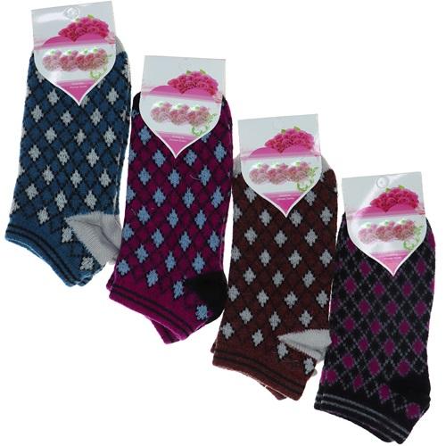 Desimo Bayan Desenli Örgü Çetik Patik Çorap