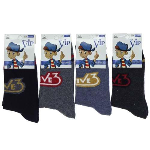 Vip 207 Erkek Çocuk Likralı Soket Çorap