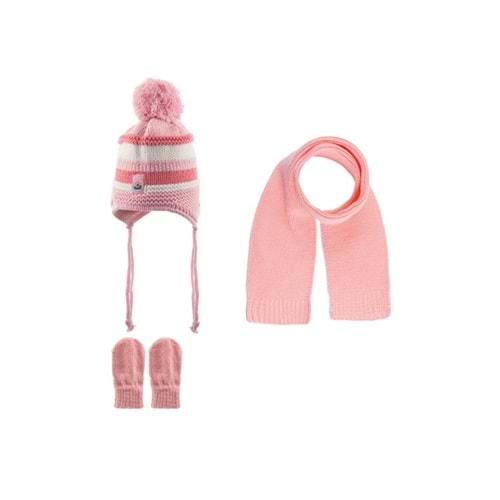 Kitti K23150-04 Kız Bebe Anti-pilling Örme 3 lü Takım 0-18 Ay