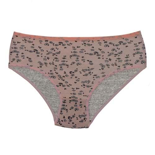 Ouno 302 Bayan Desenli Likralı Penye Bato Külot