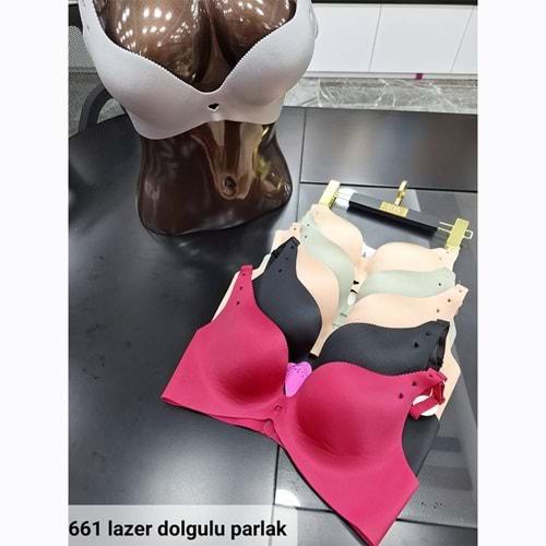 F.K 661 Bayan Lazer Kesim Dolgulu Sütyen 75-90