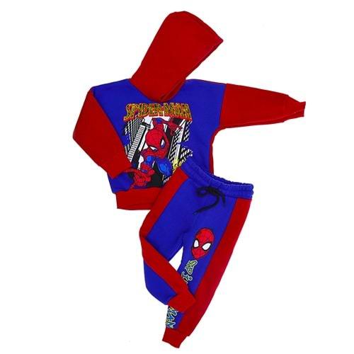 Zara Tintini 7013-108 Erkek Çocuk Spıderman Bas 3 İp Kap Eşofman Takım 2-8 Yaş