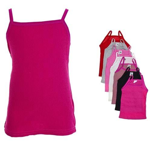 Kevser Yıldız Kız Çocuk Penye Fitilli İp Askılı Atlet