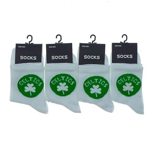 Socks Bayan Dikişsiz Penye Yıkamalı Kolej Çorap