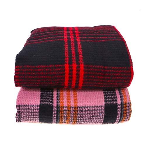 Sarina Çift Kişilik Desenli Petek Battaniye 180x210 Cm