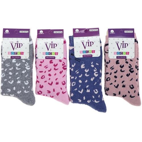 Vip 202 Kız Çocuk Desenli Likralı Havlu Soket Çorap