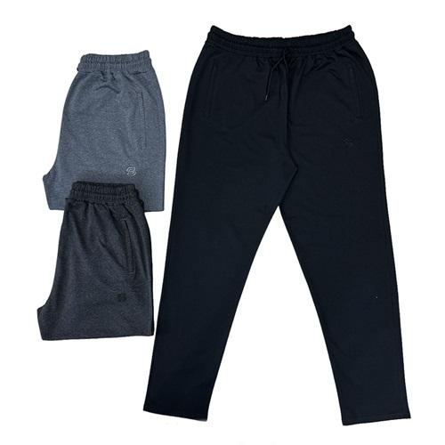 LYC 2683 Erkek Battal Dejenere Fermuarlı Srt Nakışlı Eşofman Alt 1-5