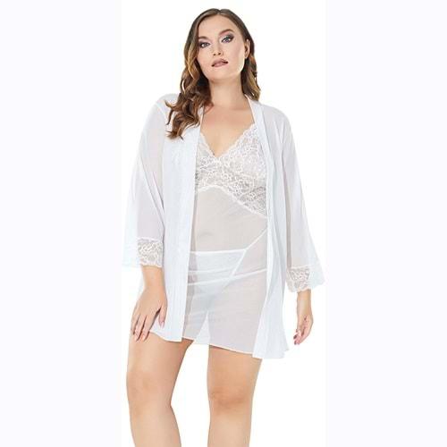 Lily Bicnca 7007 Bayan Battal 3 Lü Fantazi Kısa Gecelik